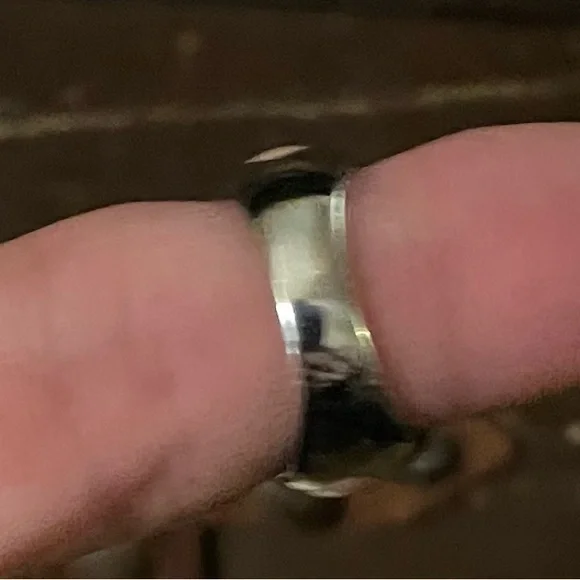 Sterling Silver Ring with Pink Enamel Hearts and Faceted Pink Heart Stones Sz 5 - Picture 9 of 10